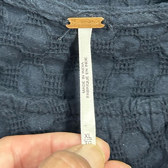 Free People She's A Catch Wide Leg Cropped Jumpsuit In Black Size XL - Picture 7 of 12